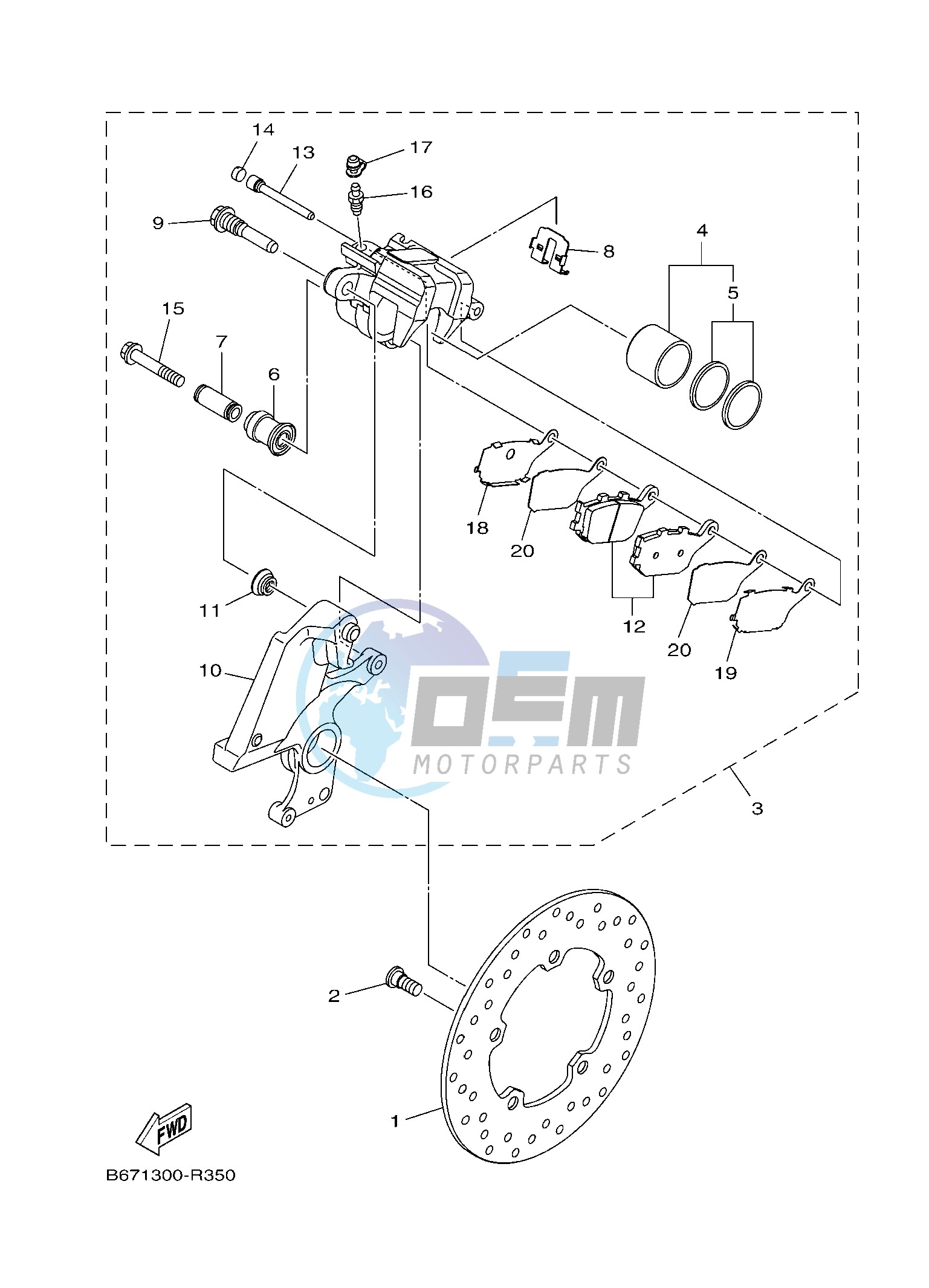 REAR BRAKE CALIPER