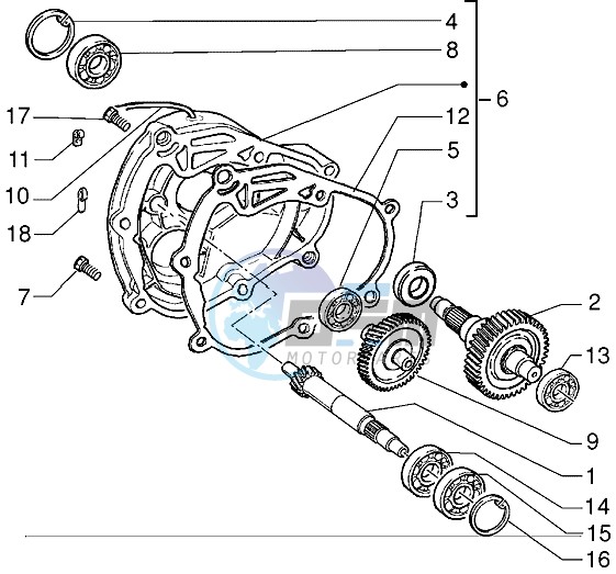 Rear wheel shaft