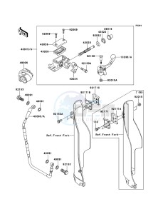 KX250 KX250R6F EU drawing Front Master Cylinder