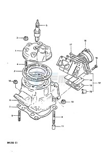 RM125 1983 drawing CYLINDER