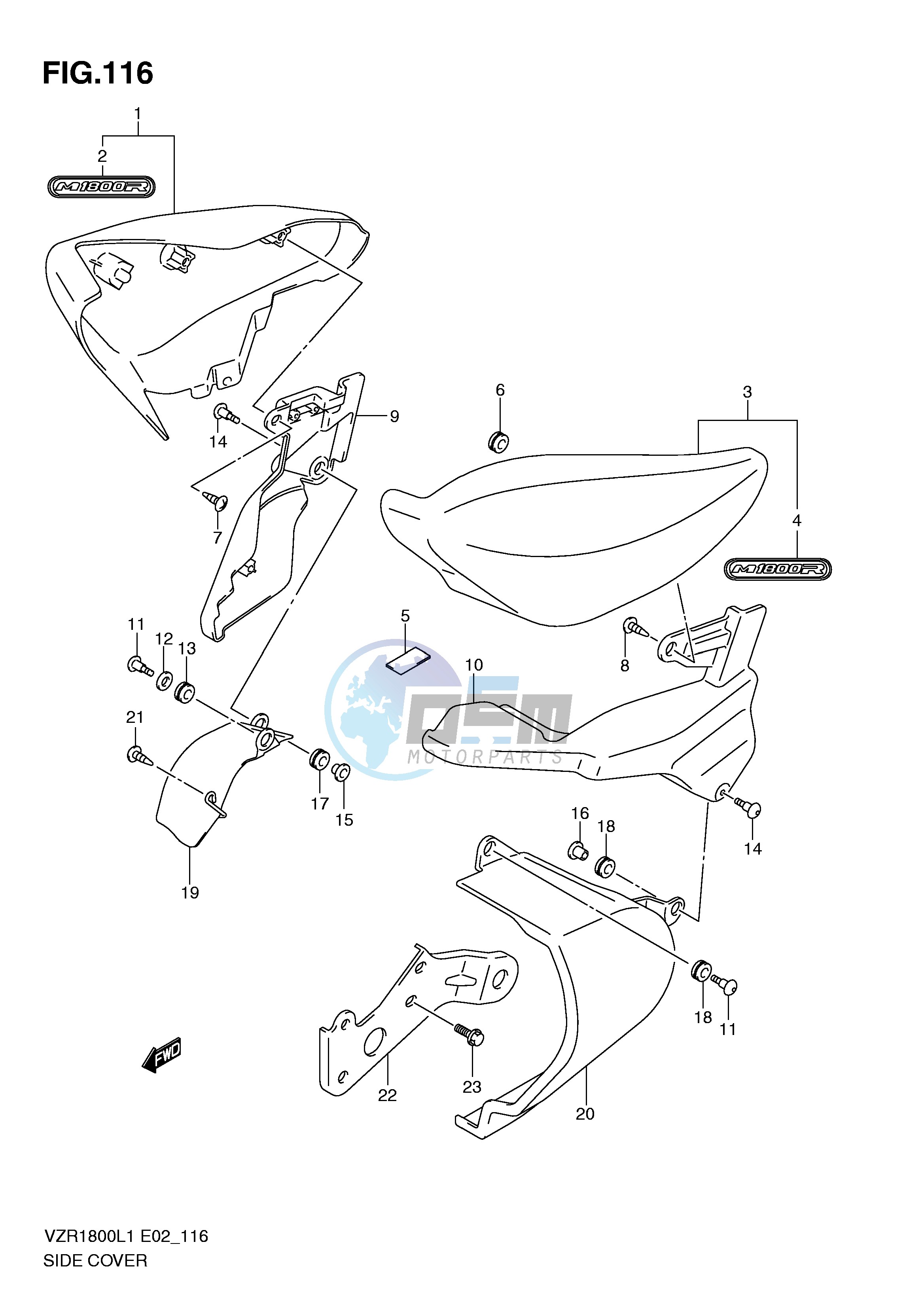 SIDE COVER (VZR1800L1 E2)