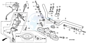 CB600FA Europe Direct - (ED / 25K) drawing HANDLE PIPE/TOP BRIDGE