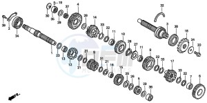 CB600F HORNET drawing TRANSMISSION