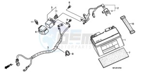 CBR600RR9 Europe Direct - (ED / MME) drawing BATTERY