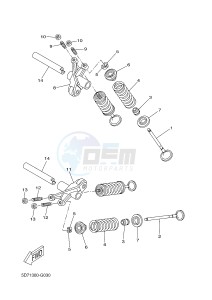 MT125A MT-125 ABS (5D7M) drawing VALVE