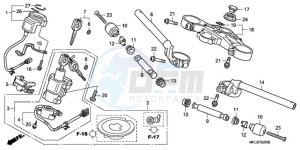 CBR1000RA9 BR / ABS MME drawing HANDLE PIPE/TOP BRIDGE