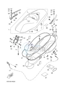 YP400R X-MAX 400 X-MAX 400 (1SD1 1SD1 1SD1) drawing SEAT