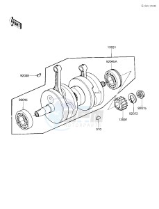 KZ 305 B [LTD] (B2-B3) [LTD] drawing CRANKSHAFT