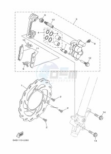 YZ85LW (B0G4) drawing FRONT BRAKE CALIPER