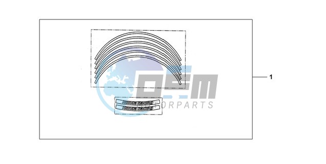 WHEEL STICKER PEARL ACID YELLOW