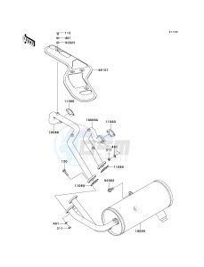 KAF 620 R [MULE 4010 TRANS4X4] (R9F-RAFA) RAFA drawing MUFFLER-- S- -