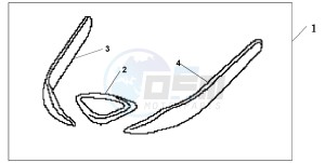 GL1800 drawing FRONT FENDER ORNA