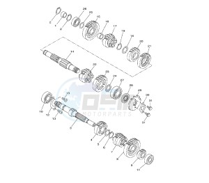 WR X 125 drawing TRANSMISSION