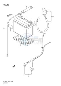 DL1000 (E28) V-Strom drawing BATTERY