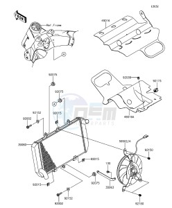 Z1000 ABS ZR1000GEFA FR GB XX (EU ME A(FRICA) drawing Radiator