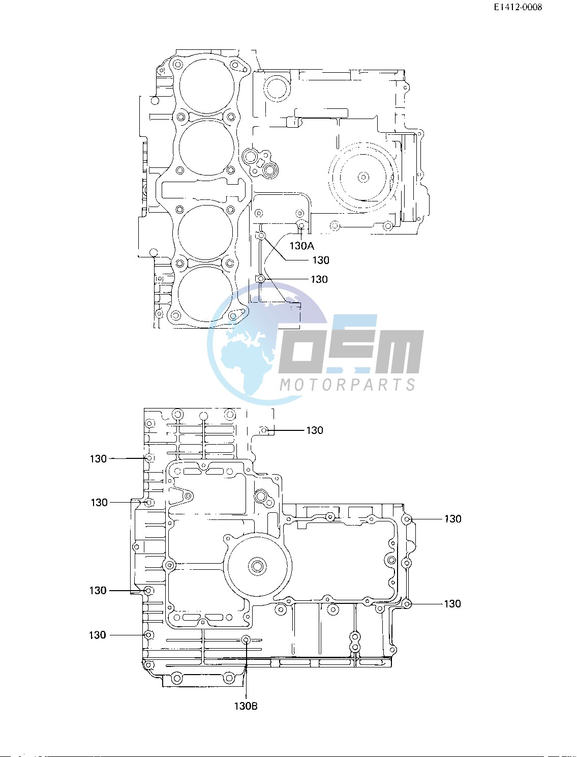 CRANKCASE BOLT & STUD PATTERN