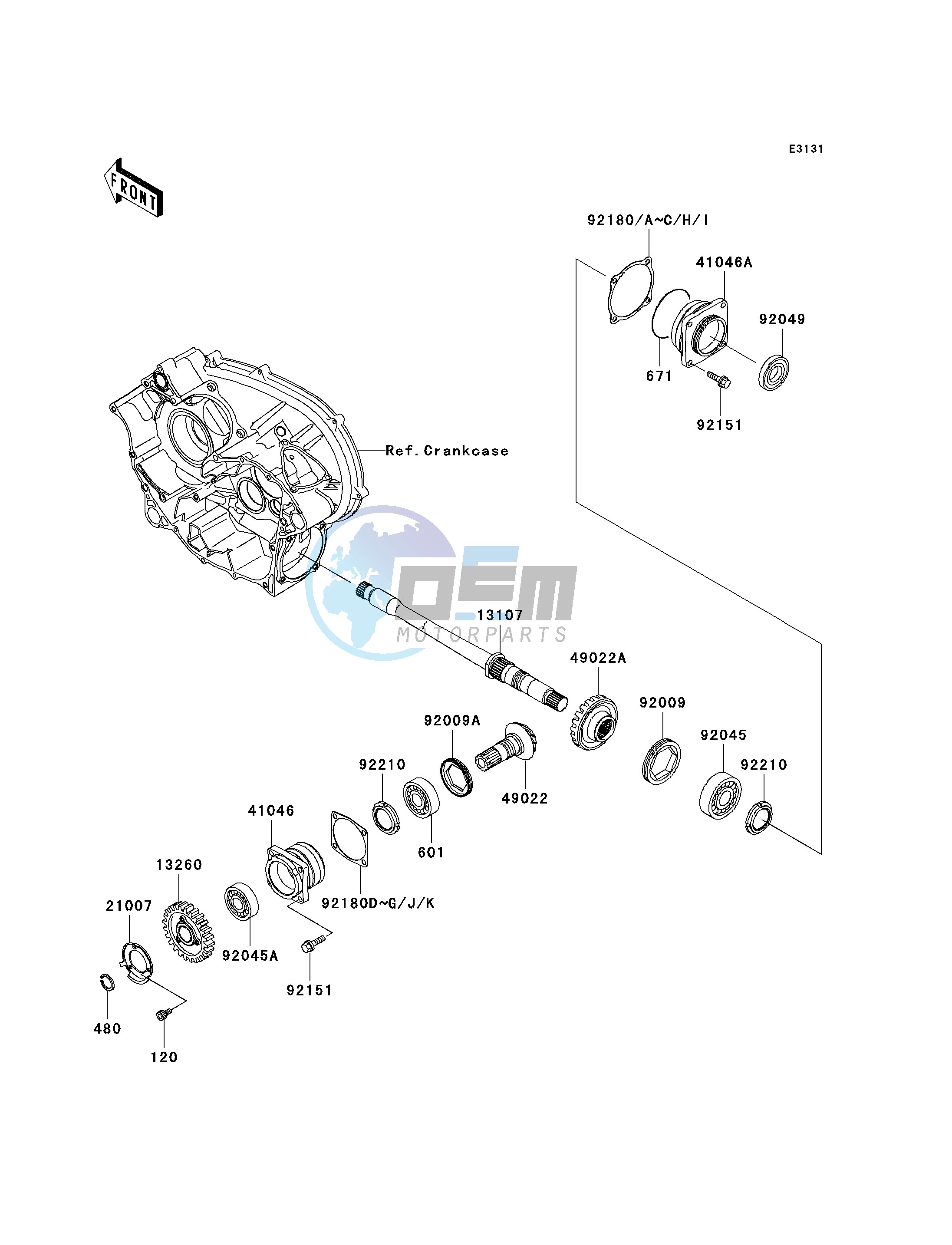 FRONT BEVEL GEAR