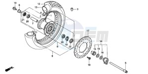 VT750C2 drawing FRONT WHEEL