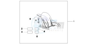 CB600FA CB600FA drawing HUGGER QUASAR SILVER METALLIC