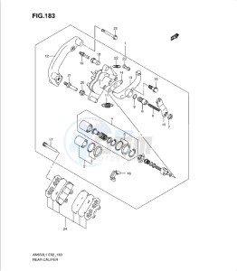 AN650 drawing REAR CALIPER (AN650L1 E19)