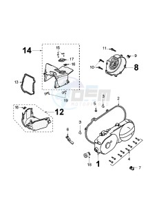 KISBEE MX A drawing CRANKCASE COVER