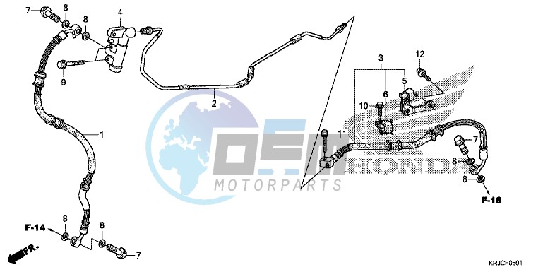 REAR BRAKE PIPE (FES125)