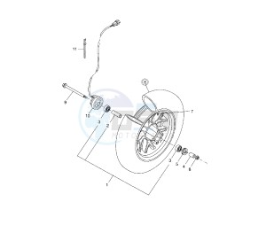 BW'S NAKED 50 drawing FRONT WHEEL