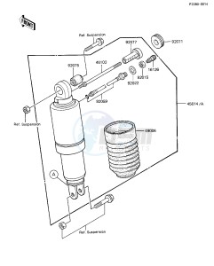 ZX 1100 A [GPZ] (A1-A2) [GPZ] drawing SHOCK ABSORBER