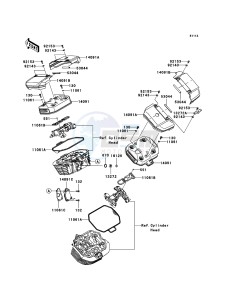 VN1700 CLASSIC TOURER VN1700C9F GB XX (EU ME A(FRICA) drawing Cylinder Head Cover