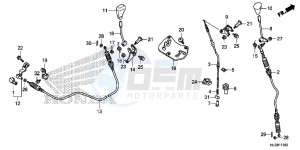 SXS700M4H Europe Direct - (ED) drawing SHIFT LEVER/SELECT LEVER