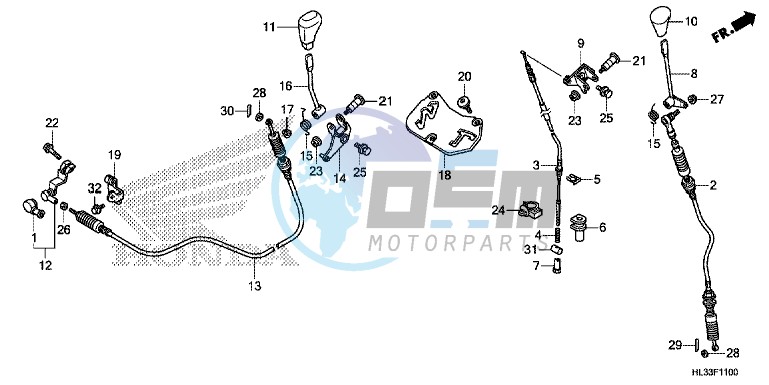 SHIFT LEVER/SELECT LEVER