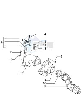 X9 500 drawing Induction pipe-Throttle body-Injector