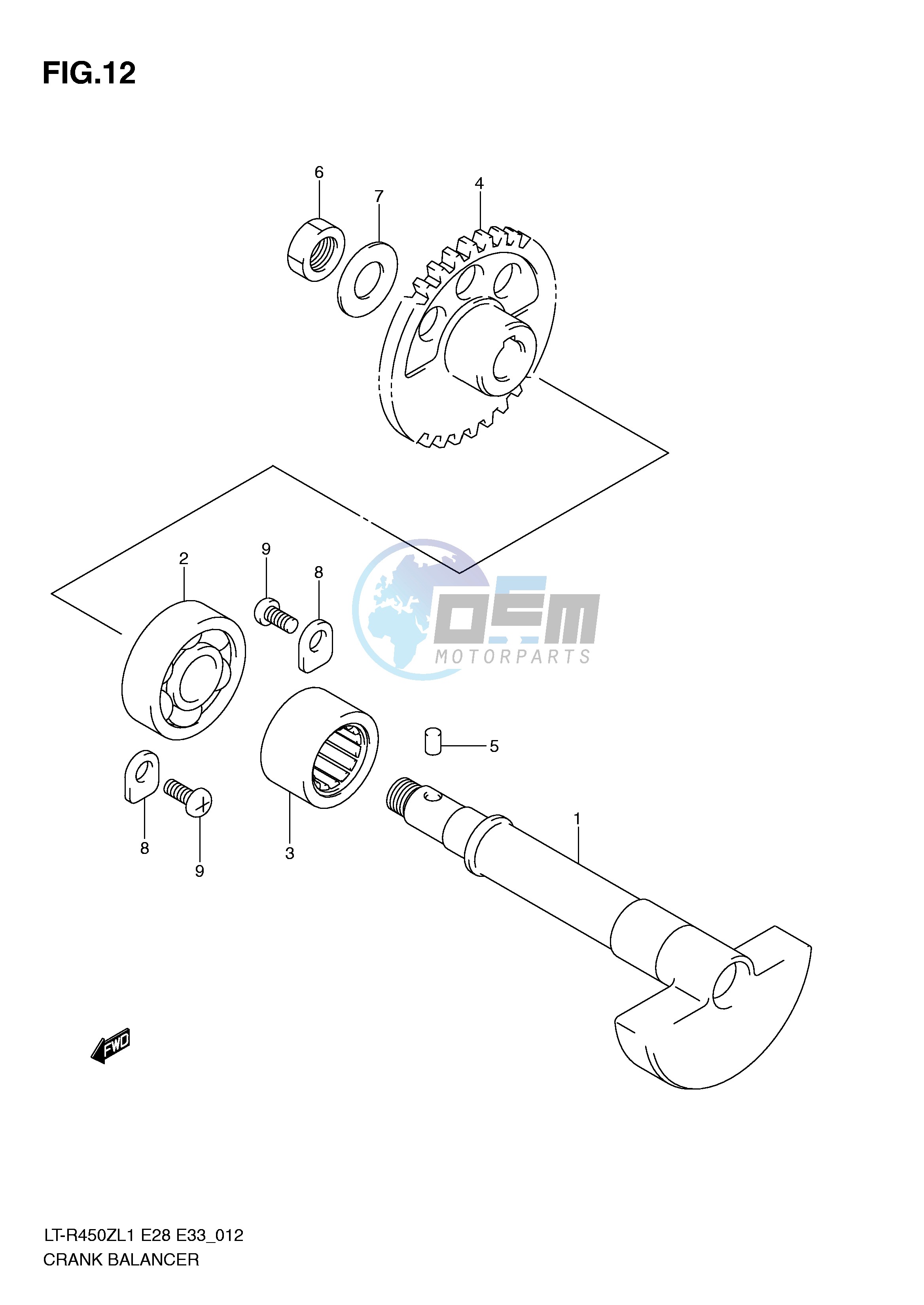 CRANK BALANCER (LT-R450L1 E33)