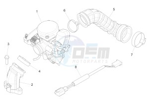 Liberty 50 4T Delivery 2012-14 drawing Carburettor, assembly - Union pipe