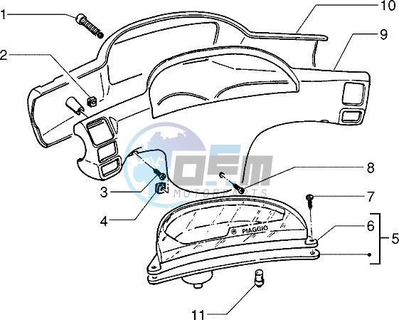 Speedometers Kms. - handlebar cover