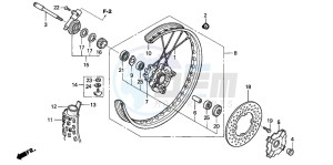 XR250R drawing FRONT WHEEL