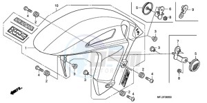 CBR1000RA9 France - (F / ABS CMF REP) drawing FRONT FENDER