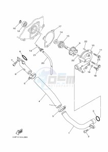 YFM700FWAD GRIZZLY 700 EPS (BDEB) drawing WATER PUMP