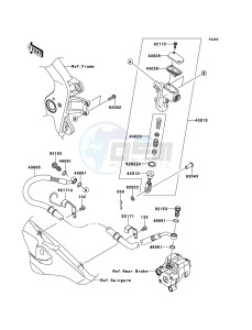 KFX450R KSF450B8F EU drawing Rear Master Cylinder