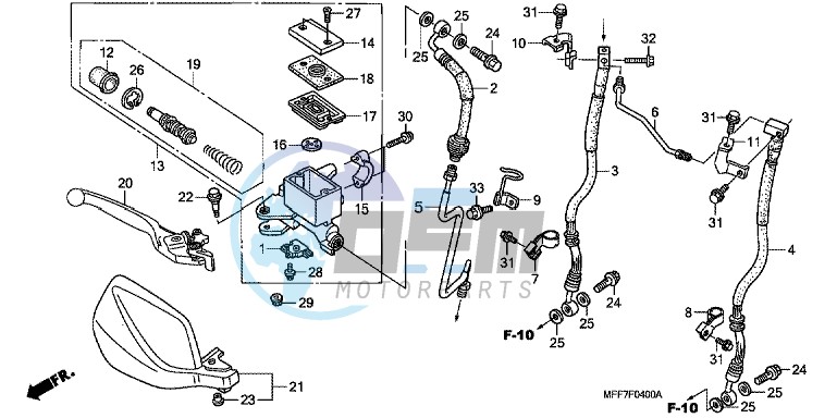 FR. BRAKE MASTER CYLINDER