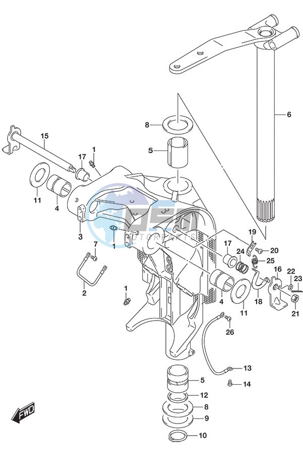 Swivel Bracket w/Transom (L)