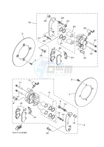 YXM700E YXM700PHE VIKING EPS HUNTER (1XPB) drawing REAR BRAKE CALIPER