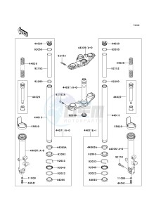 ER 650 A [ER-6N (EUROPEAN] (A6S-A8F) A7F drawing FRONT FORK