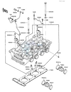 ZX 900 A [NINJA] (A3) NINJA 900 drawing CYLINDER HEAD