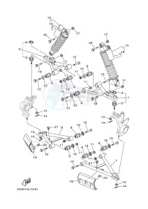 YXR700F YXR7FSPD RHINO 700 SPORTS EDITION (1RBM 1RBN 1RBP) drawing FRONT SUSPENSION & WHEEL