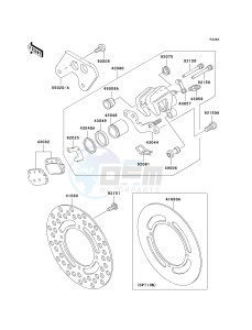 KX 100 A [KX100 MONSTER ENERGY] (A6F - A9FA) D9F drawing REAR BRAKE