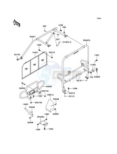 MULE 3010 DIESEL 4x4 KAF950-B3 EU drawing Guards/Cab Frame