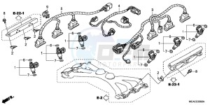 GL1800F GoldWing - GL1800-F 2ED - (2ED) drawing INJECTOR