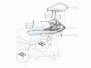 Beverly 350 4t 4v ie e3 Sport Touring drawing Rear luggage rack