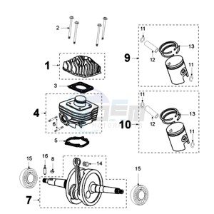 LUDIX 14 EP 2T EU drawing CRANKSHAFT IAE ALU